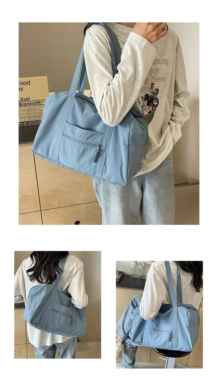 Casual Large Capaci Nylon Cloth Bag Women 2025 New Fashion Commuter Shoulder Bag Short-Distance Travel Bag Fitness Handb Women