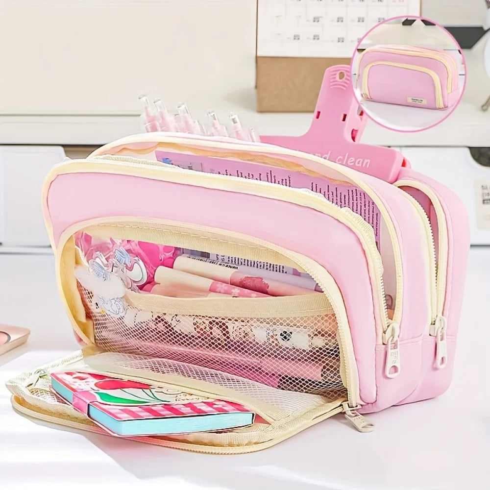 Large Multi-Layer Pencil & Makeup Case – Multi-Purpose
