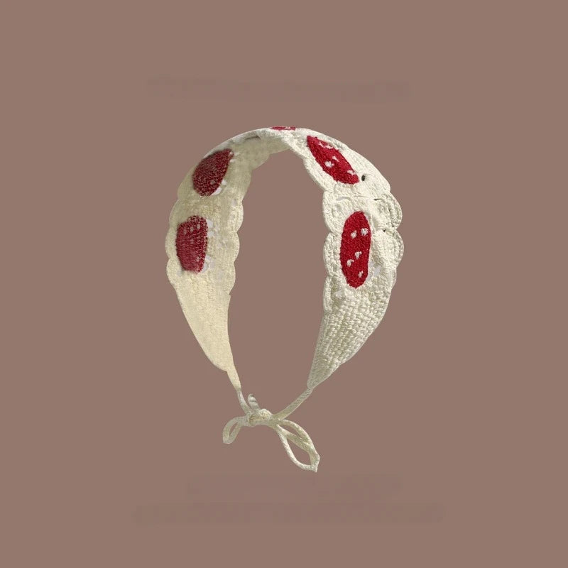 Small Strawberry Headband Crochet Sweet Cute Hair Band Women Scarf Headbands Bandanas Wide Elastic Hairbands Fashion Accessories