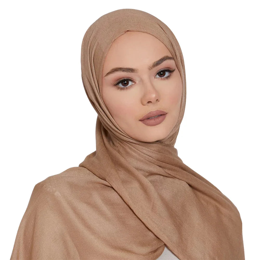 Solid Cotton Rayon Modal Hijab Scarf Women Big Size Muslim Headscarf Wraps Shawl Femme Musulman Headband Islamic Turban 190*85cm
