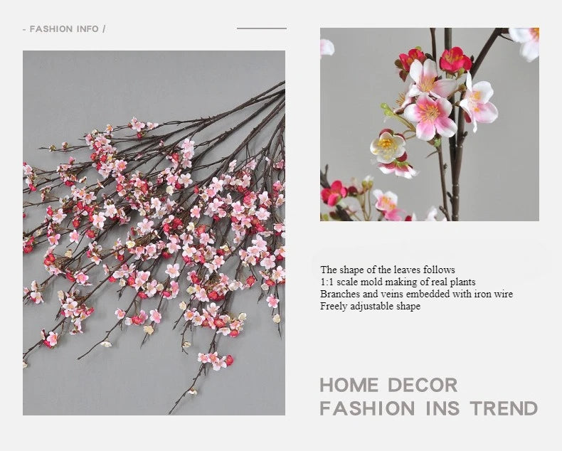 130cm Artificial Cherry Blossom Branch – Decorative