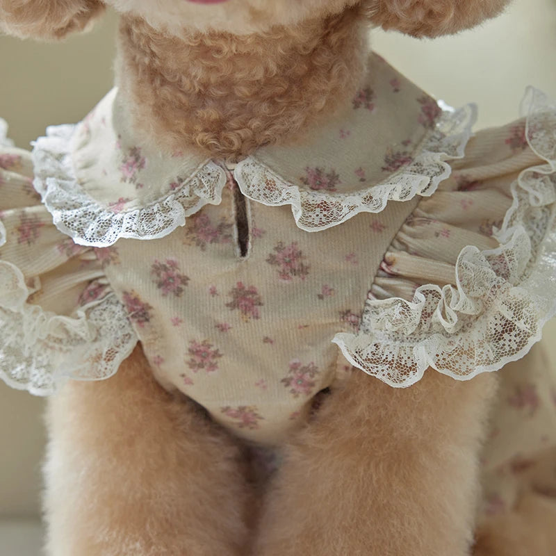 Floral Lace Dog Dress – XS-XL
