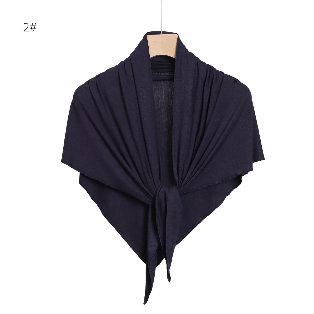 2024 New Solid Color Soft Modal Triangle Scarf Hijab Elastic Mercerized Cotton Wrap for Muslim Woman Hot Sale Headscarf