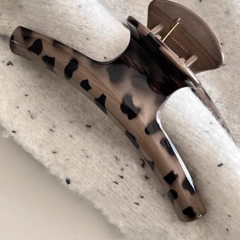 Vintage Dragon Bone Leopard Print Arc Hair Clips For Women Acrylic Hair Claw Hair Clamps Crab Hairpin Hairgrip Hair Accessories