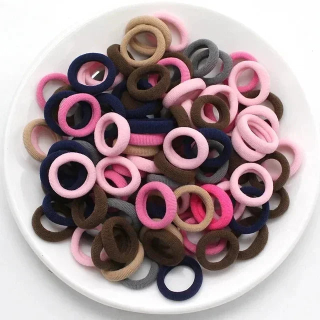 200/1000 PCS Colorful Nylon Elastic Hair Bands for Women & Girls – Small Ponytail Holders & Rubber Hair Ties