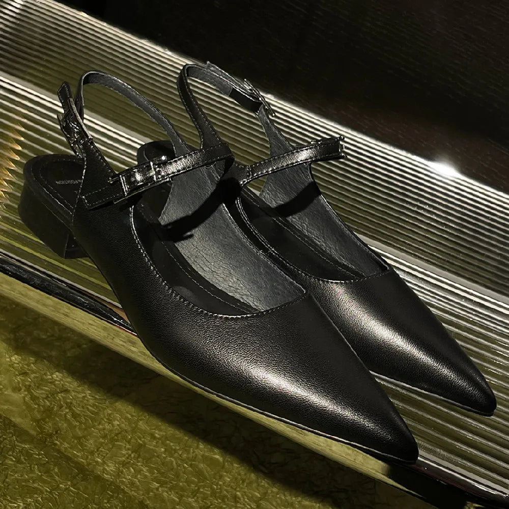 Women’s Leather Slingback Flats
