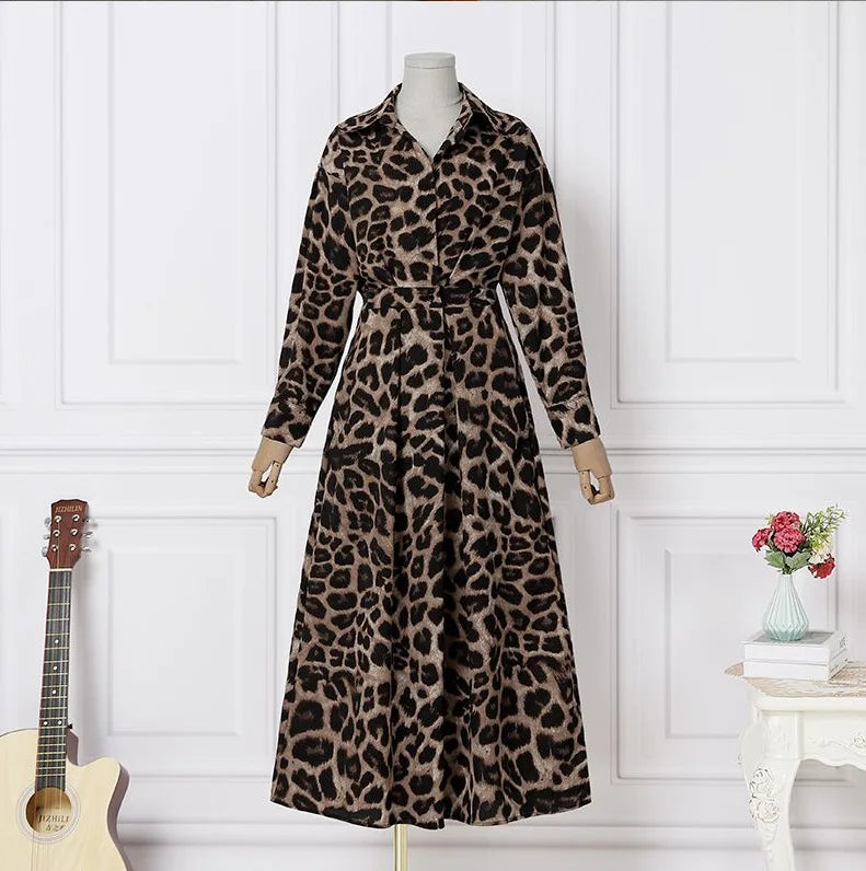 2026 Women's Oversized Elegant Cotton Linen Sundress Lapel Neck High Waist Long Sleeve Long Shirt Dress OL Vestidos Robe Femme