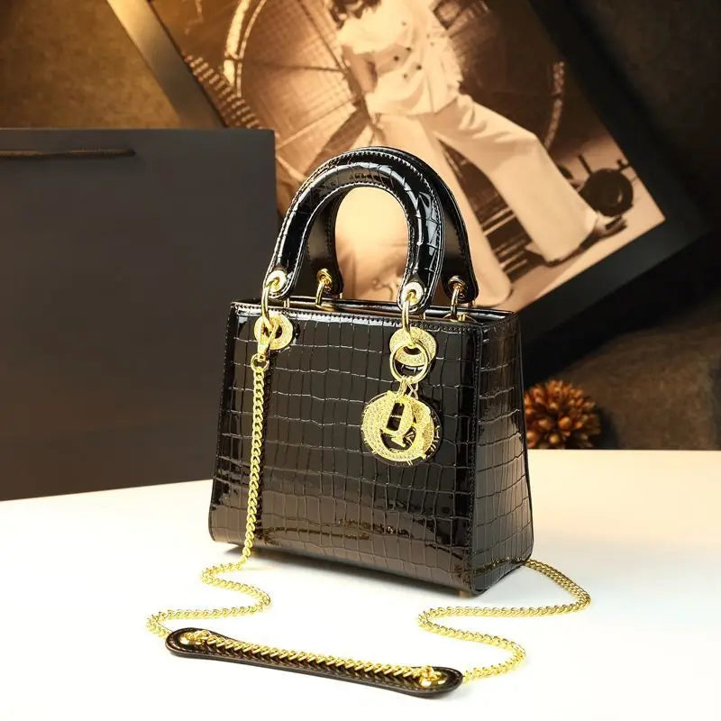 Elegant Crocodile Pattern Single Shoulder Crossbody Bag Fashionable Handbag Luxury Sensation Lady Dior Bag Fresh Sweet Style