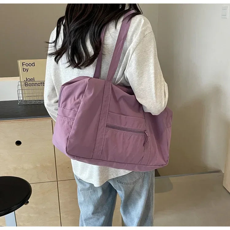 Casual Large Capaci Nylon Cloth Bag Women 2025 New Fashion Commuter Shoulder Bag Short-Distance Travel Bag Fitness Handb Women