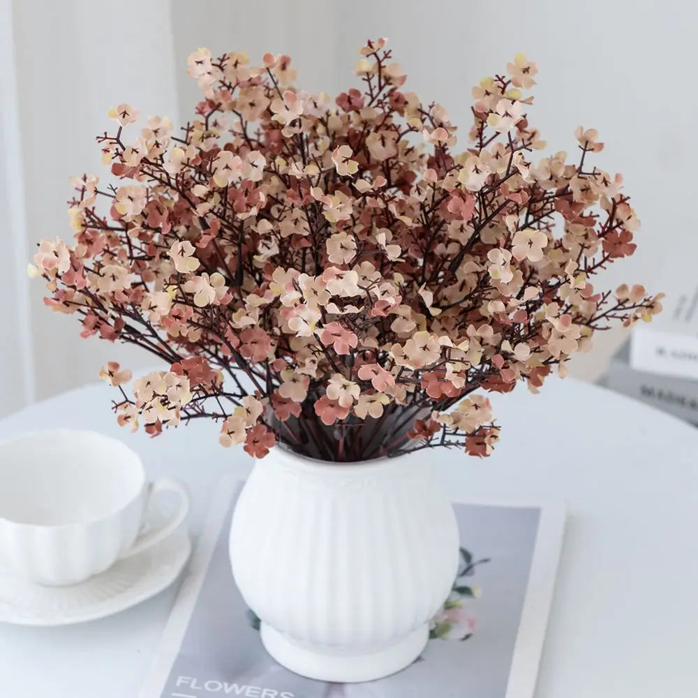 Artificial Silk Gypsophila Peach Flower – Home & Wedding Decor