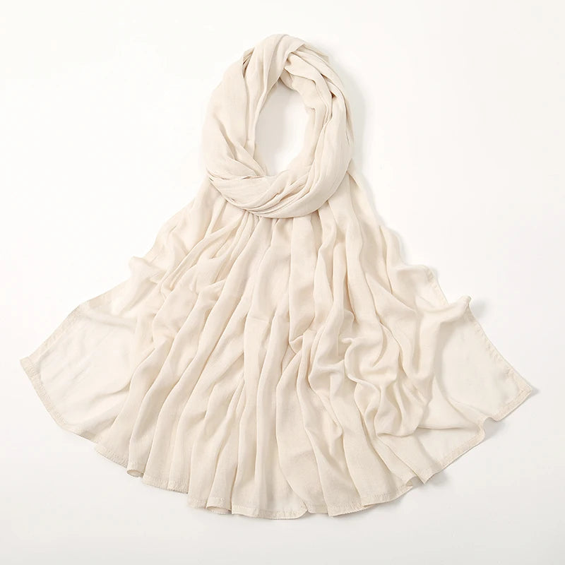 Solid Cotton Rayon Modal Hijab Scarf Women Big Size Muslim Headscarf Wraps Shawl Femme Musulman Headband Islamic Turban 190*85cm