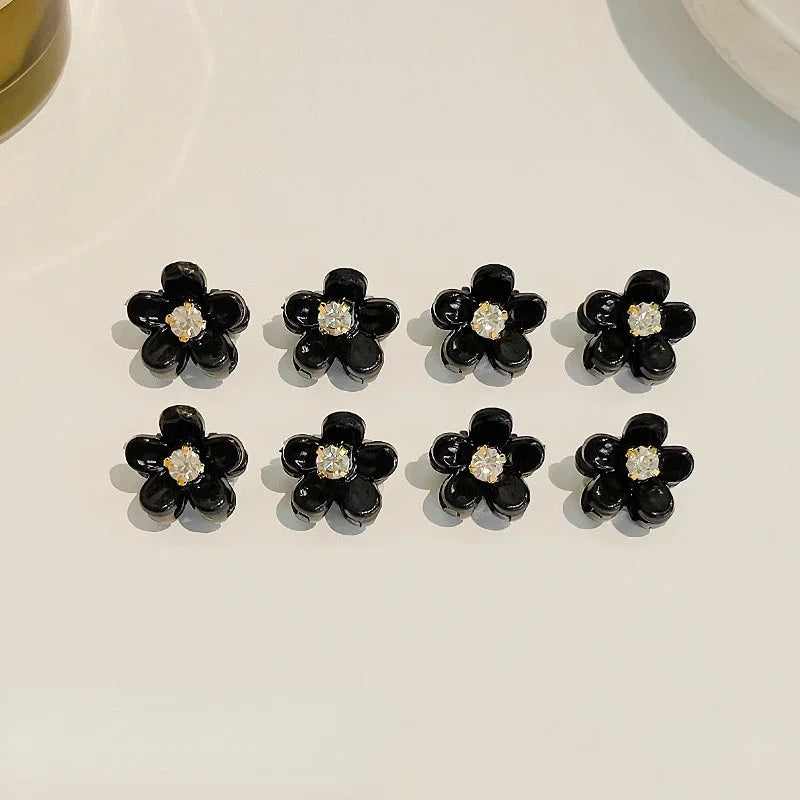 10pcs Korean Mini Floral Hair Claw Kawaii Hair Clip Claw Clamp Braid Clips Headwear Girls Women Hair Accessories