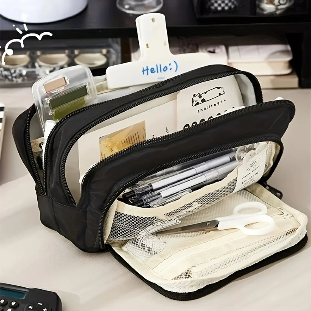 Large Multi-Layer Pencil & Makeup Case – Multi-Purpose