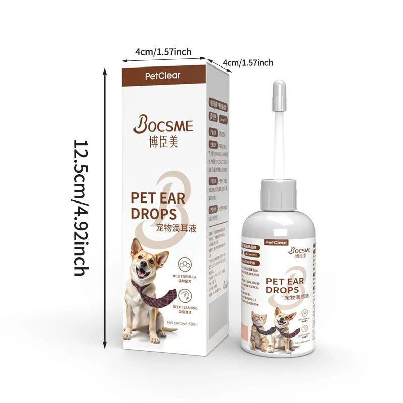PETCLEAR Dog & Cat Ear Cleaner – 60ml