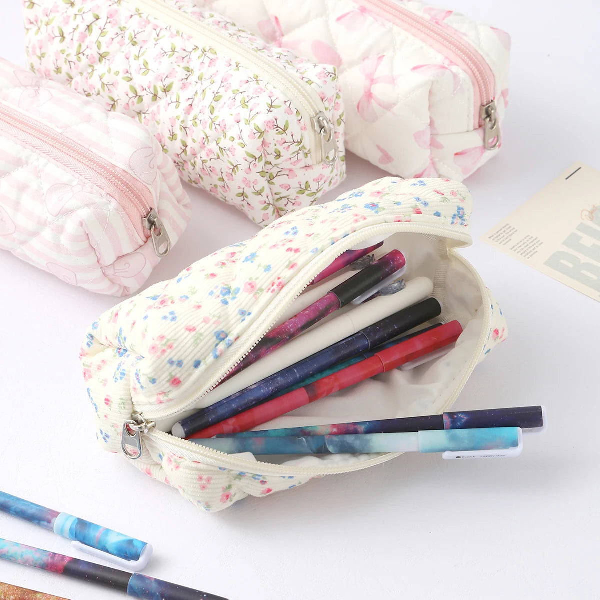 Floral Bowknot Pencil Case