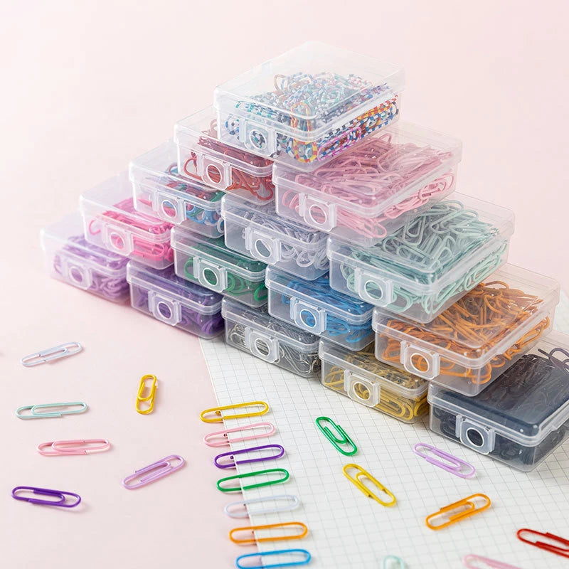 50pcs Colorful Metal Paper Clips – 28mm