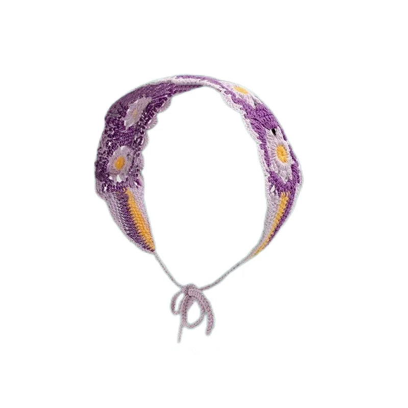 Small Strawberry Headband Crochet Sweet Cute Hair Band Women Scarf Headbands Bandanas Wide Elastic Hairbands Fashion Accessories