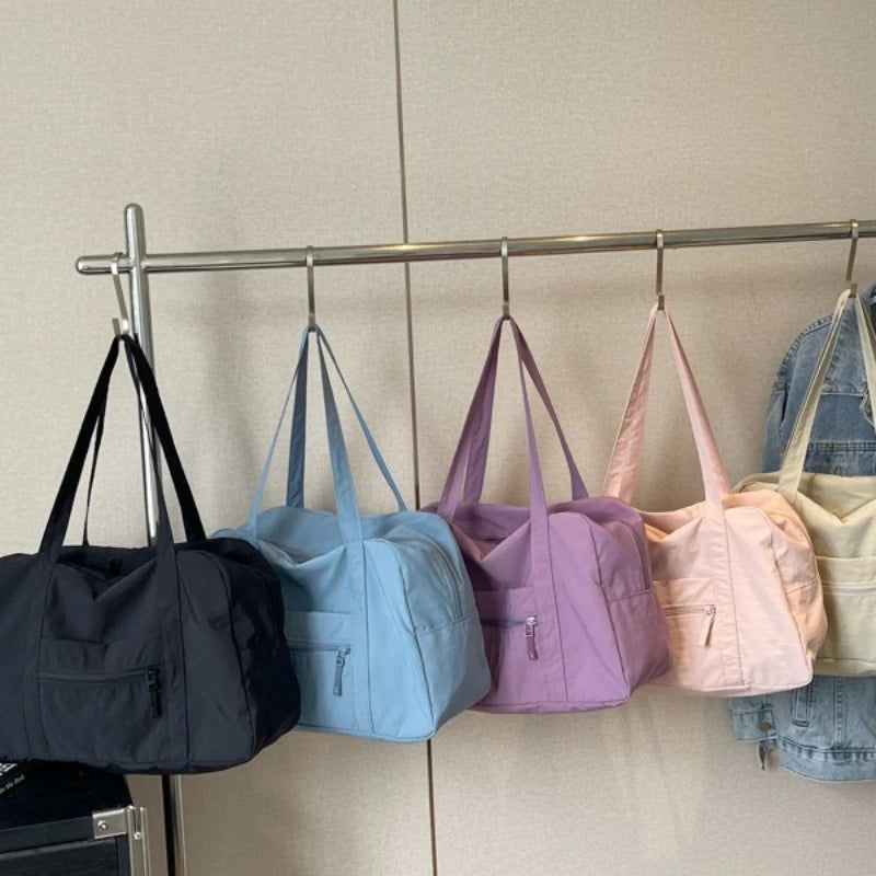 Casual Large Capaci Nylon Cloth Bag Women 2025 New Fashion Commuter Shoulder Bag Short-Distance Travel Bag Fitness Handb Women