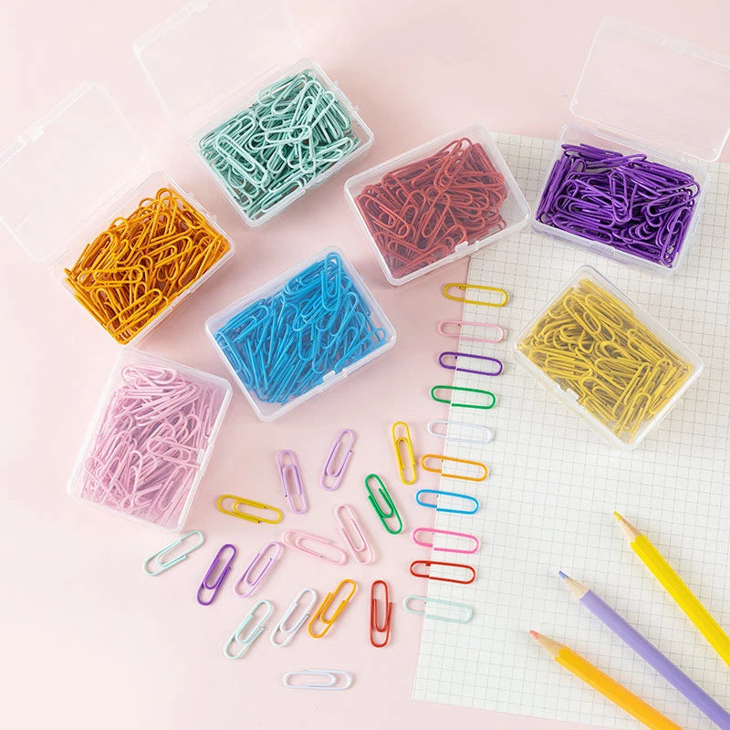 50pcs Colorful Metal Paper Clips – 28mm