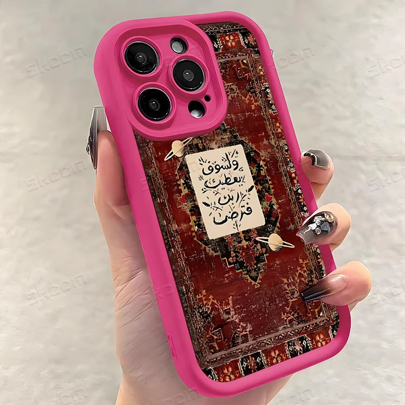 iPhone Case 7–16 – Retro Crimson Country Pattern