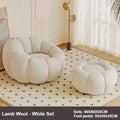 Lazy Pumpkin Sofa Nordic Style Single Sofa Chair EPS Particle Filling Soft Comfortable Home Living Room Balcony Bedroom Sofa Set
