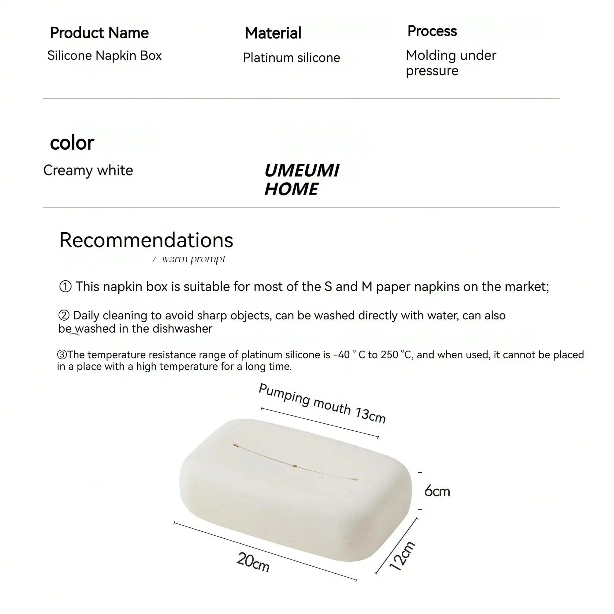 Light Luxury Silicone Tissue Box Cover – Waterproof & Reusable