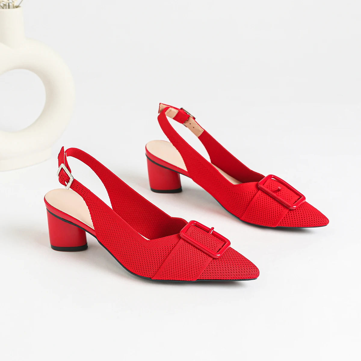 Women’s Knitted Pointed Heel Sandals