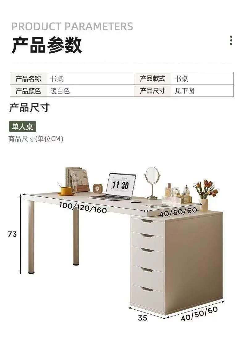 Integrated Cream-Style Study & Work Desk – Girls’ Room
