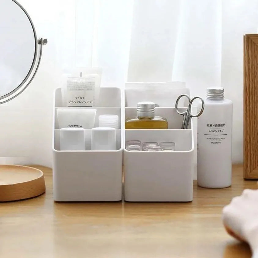 3-Compartment Desktop Storage Box