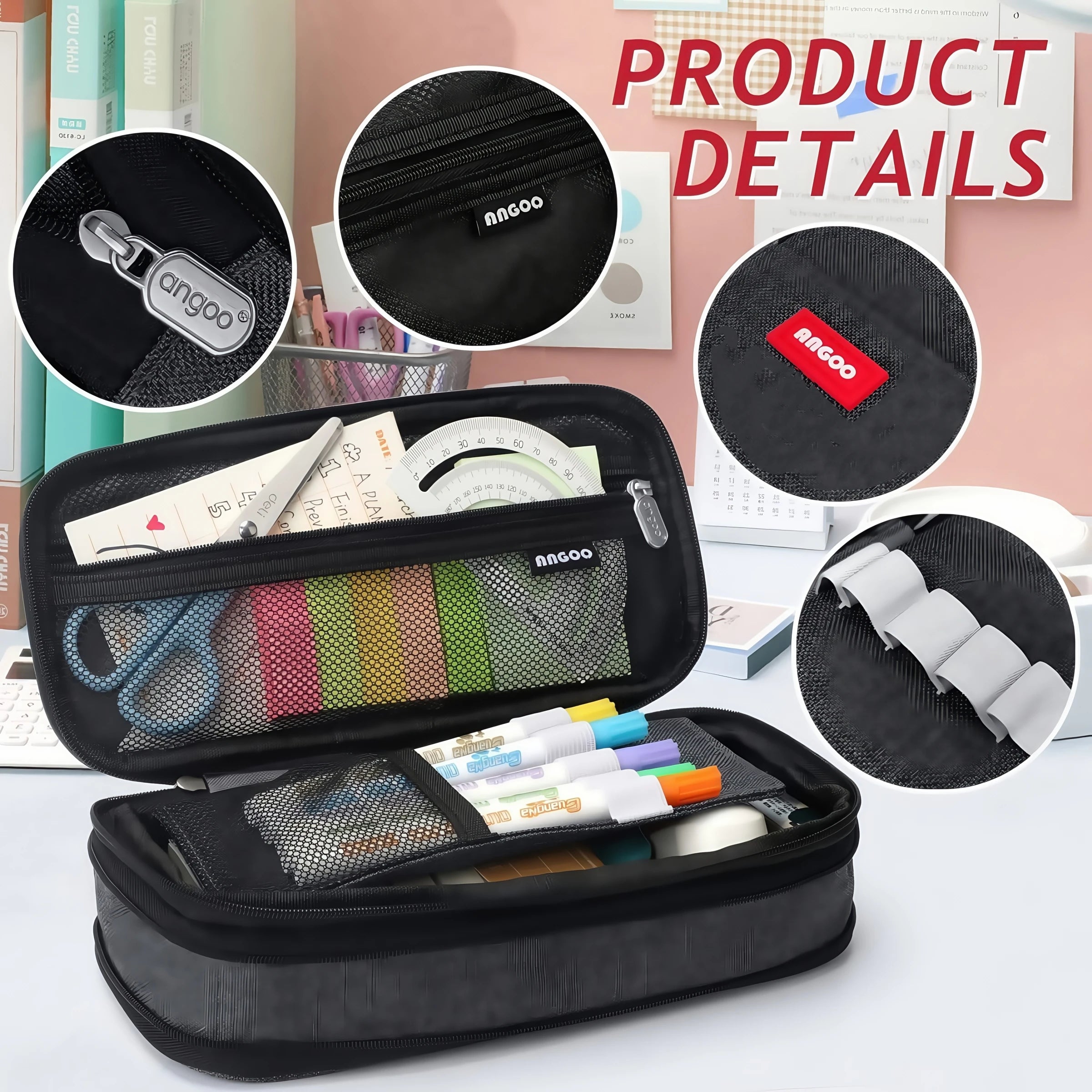 Double-Layer Canvas Pencil Case ✏️