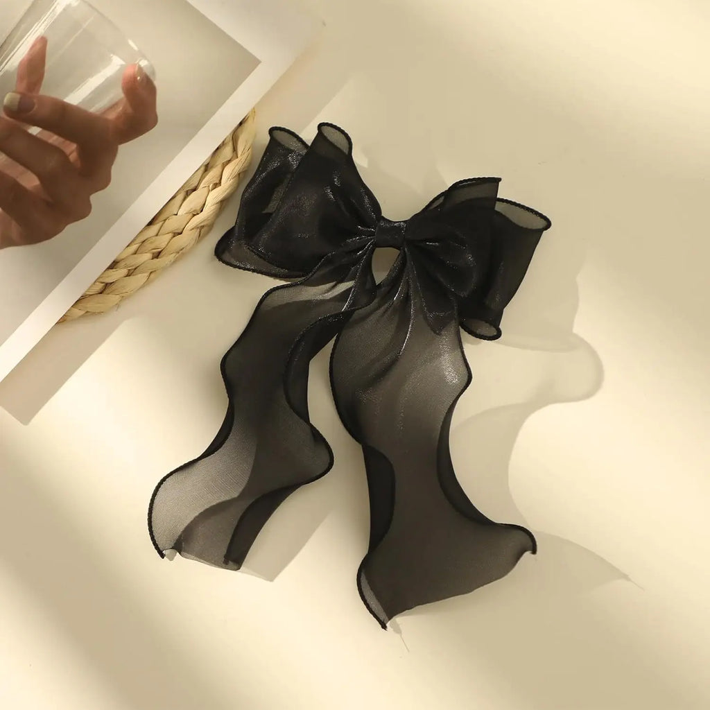 Embroidery Hair Bows Lace Big Bows Hairclip Women Elegant Spring Clip Spring Summer Hair Accessories Women Barrettes