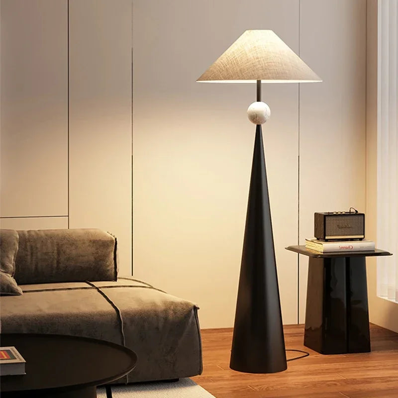 Wabi-sabi Minimalist Floor Lamp Cloth Cover Art Decorative Japan Designer Stand Lights Living Sofa Bedroom Bedside Floor Light