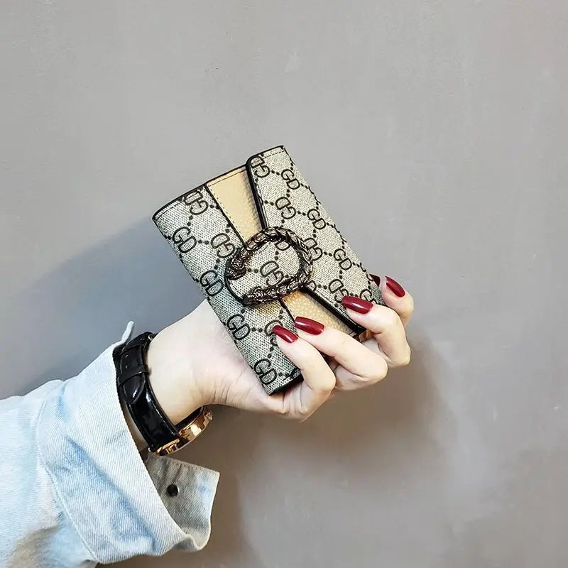 New Style Women's Short Wallet Female Student Three-Fold  Fashionable Mini Small Multi-Card Slot Card Holder