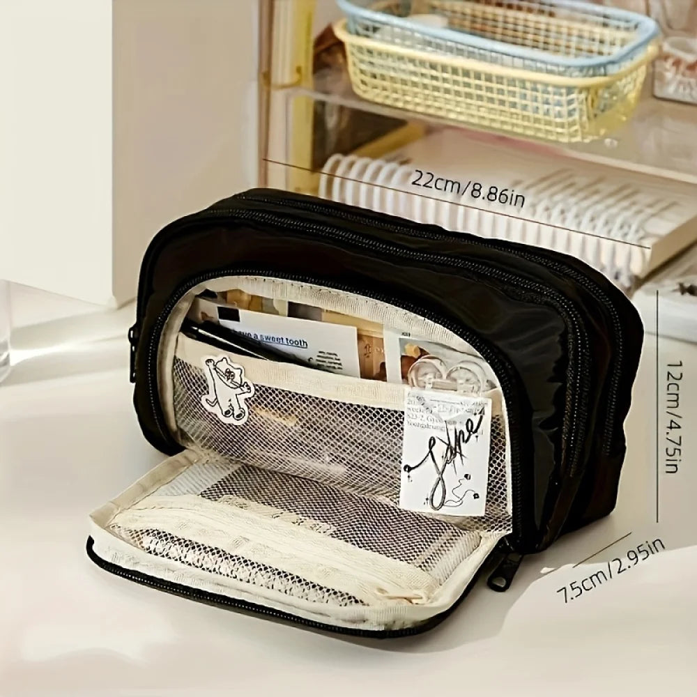 Large Multi-Layer Pencil & Makeup Case – Multi-Purpose