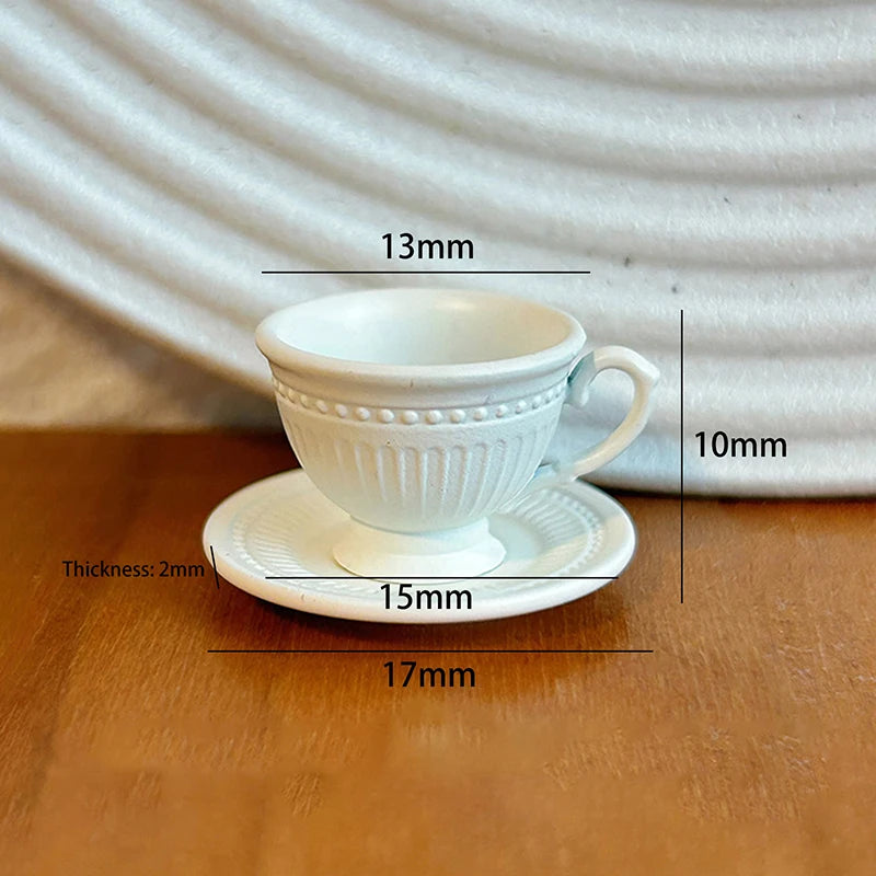 Miniature French Coffee Cup & Saucer Set