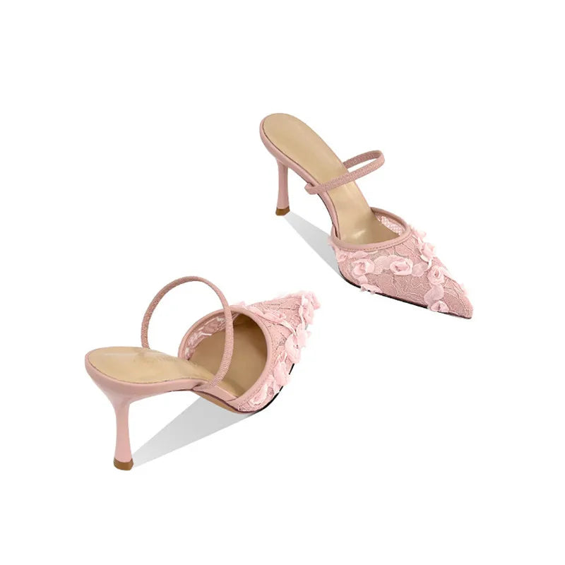 Women’s Lace Flower Stiletto Pumps