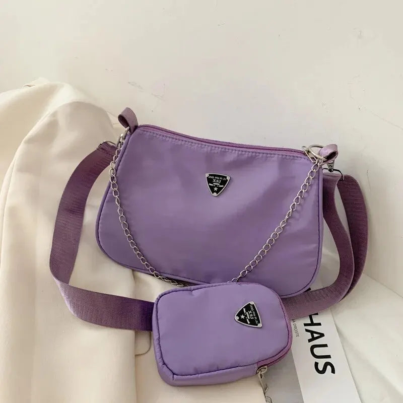 Fashion Nylon Crossbody Bag for Women – Casual Portable Underarm Shoulder Bag