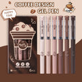 6pcs Afternoon Tea Gel Pens – 0.5mm Black Ink