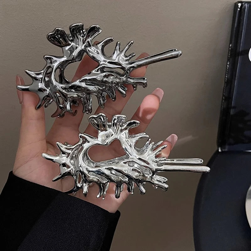 Exquisite Metal Large Claw Clip New Fashion Geometric Hair Claw Clip Barrettes Crabs Headwear For Women Girls Hair Accessories