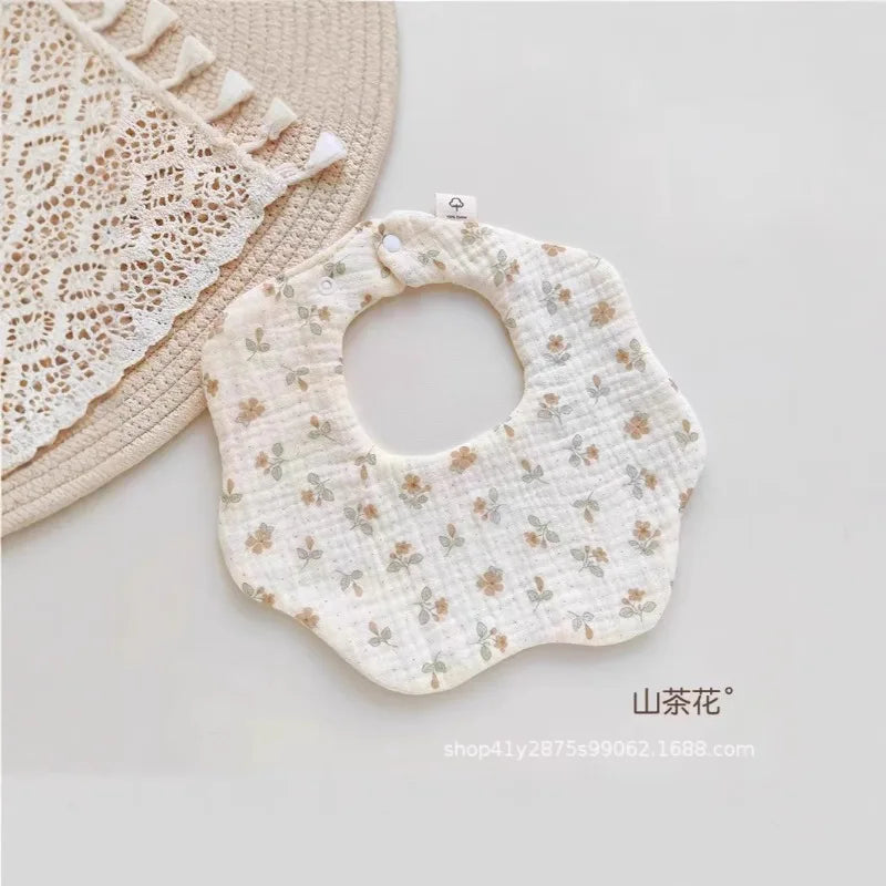 Newborn Baby Cotton Bibs – Cute Animal Muslin Burp Cloths