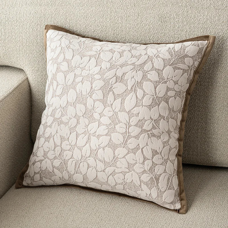 Luxury Chenille Jacquard Throw Cushion Case Soft Cozy Bound Edge Design Pillowcase for Home Living Room Bed Sofa Decor