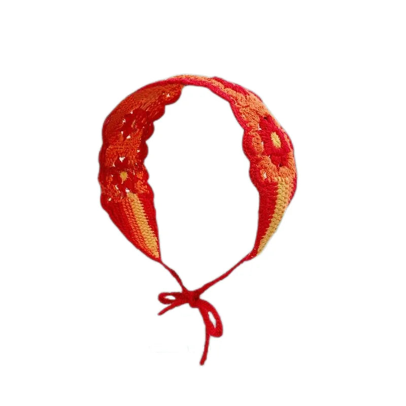 Small Strawberry Headband Crochet Sweet Cute Hair Band Women Scarf Headbands Bandanas Wide Elastic Hairbands Fashion Accessories