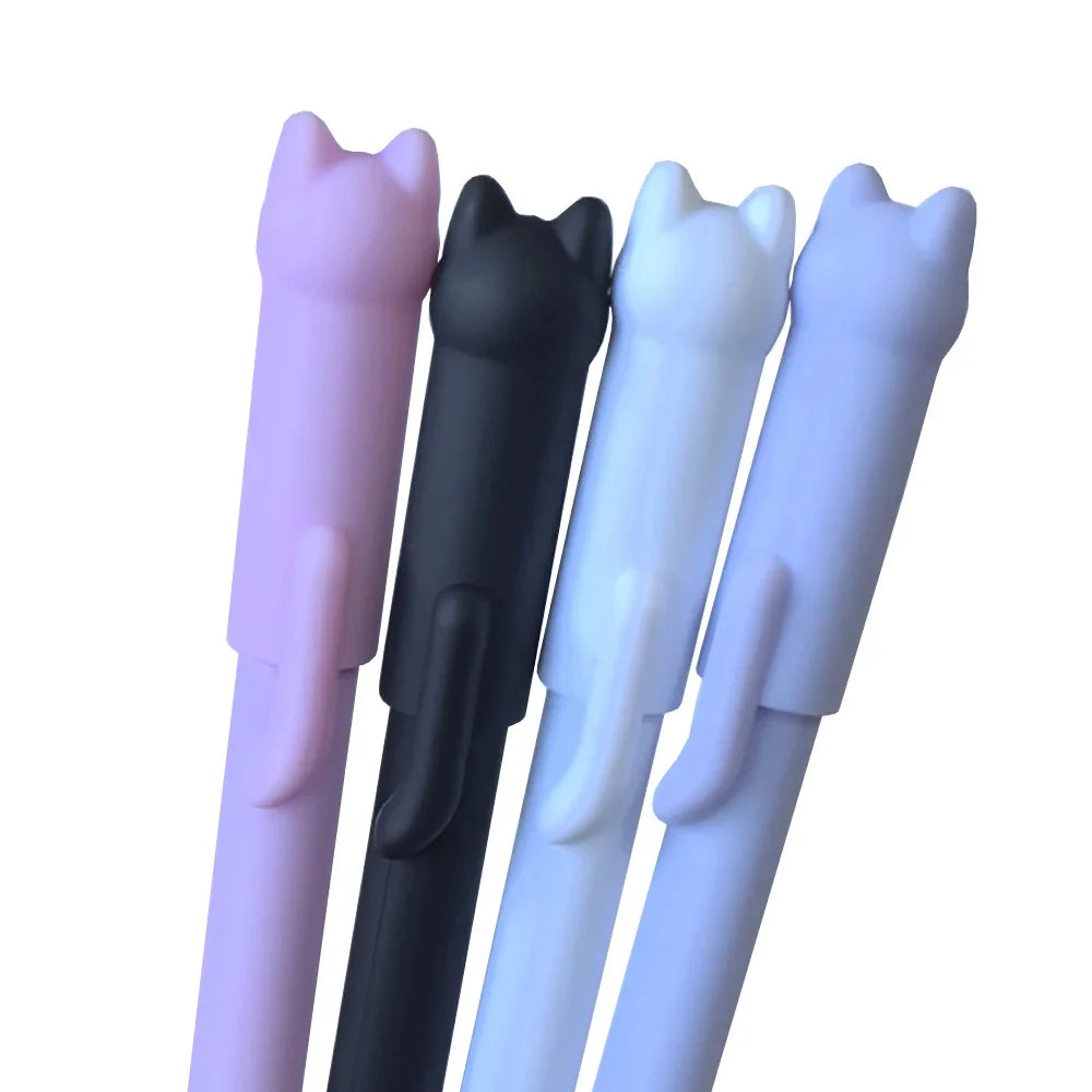 Cat Erasable Gel Pen Set – 0.5mm, 4/8/12pcs