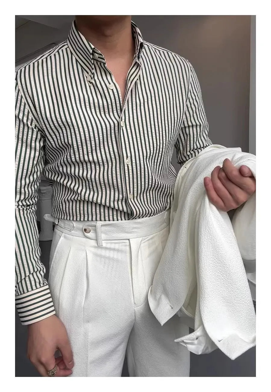 Men’s Striped Long Sleeve Shirt