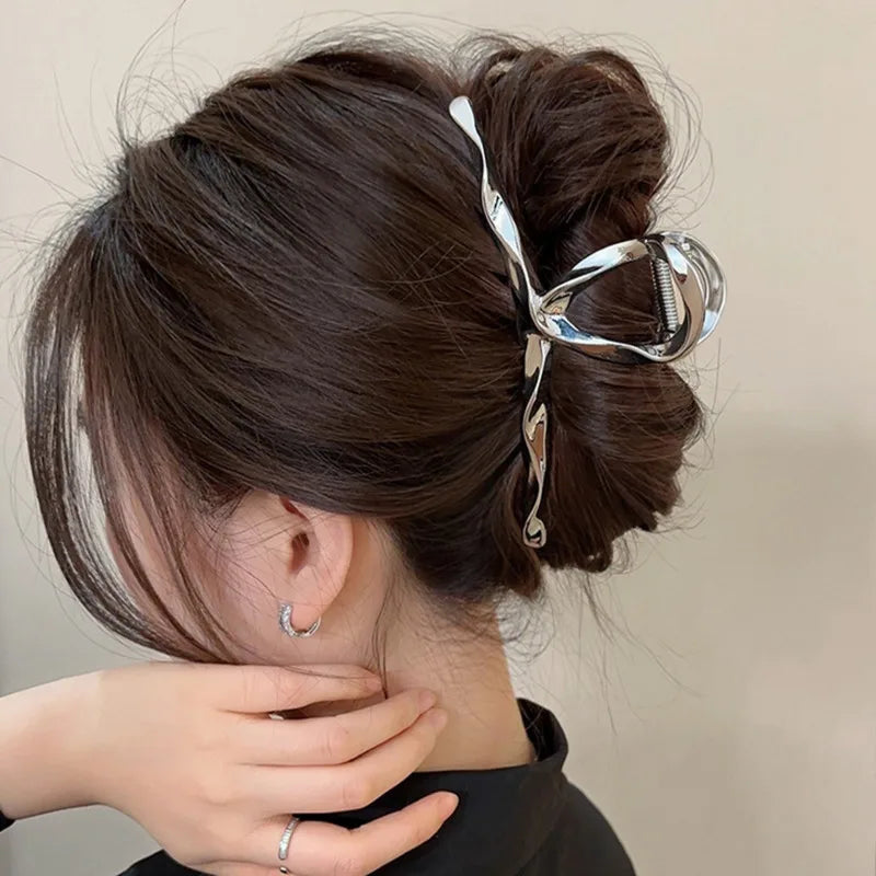 Exquisite Metal Large Claw Clip New Fashion Geometric Hair Claw Clip Barrettes Crabs Headwear For Women Girls Hair Accessories