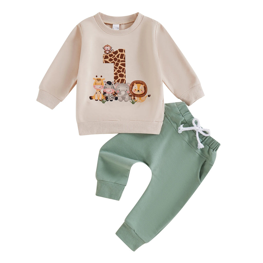 Product Name: BeQeuewll Toddler Animal Print 2-Piece Set