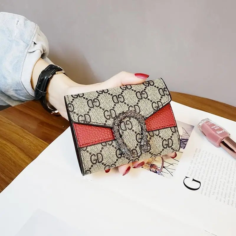 New Style Women's Short Wallet Female Student Three-Fold  Fashionable Mini Small Multi-Card Slot Card Holder