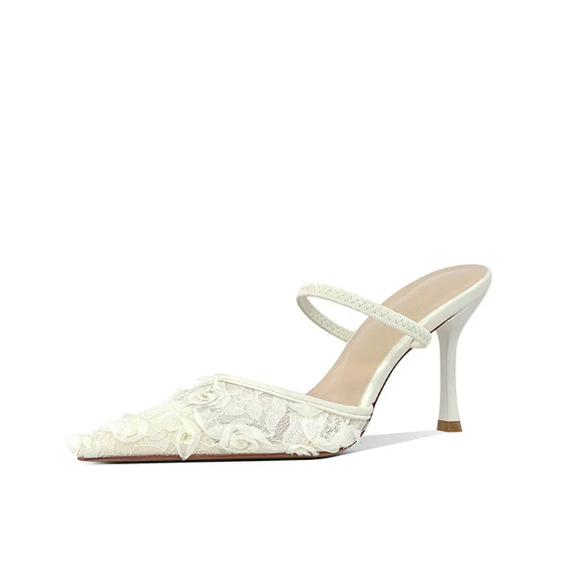Women’s Lace Flower Stiletto Pumps