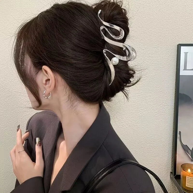 Exquisite Metal Large Claw Clip New Fashion Geometric Hair Claw Clip Barrettes Crabs Headwear For Women Girls Hair Accessories