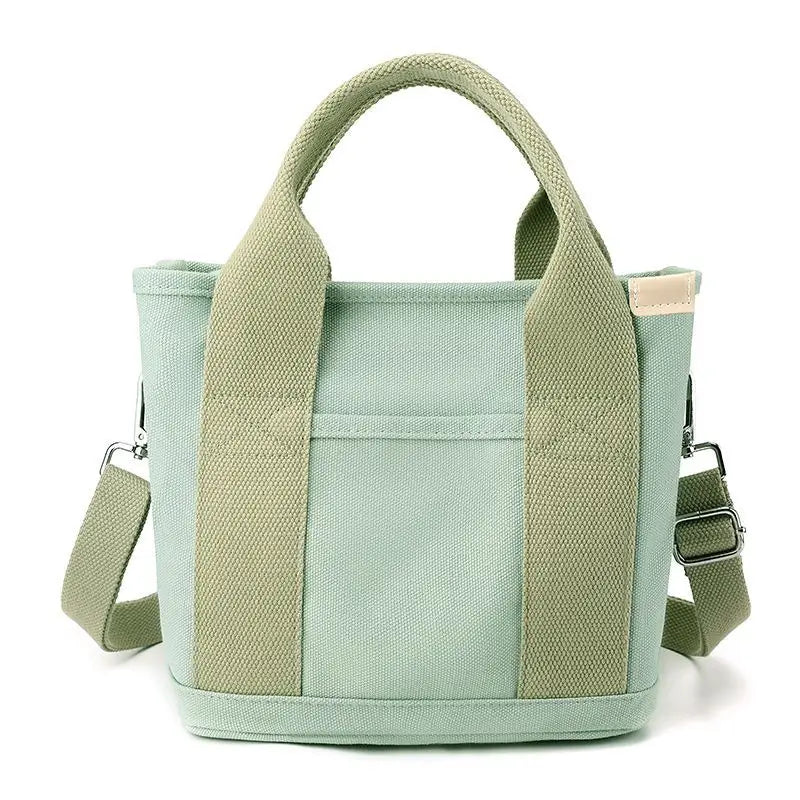 Xierya Women’s Small Canvas Shoulder Bag – Stylish Zippered Mobile Phone Bucket Tote
